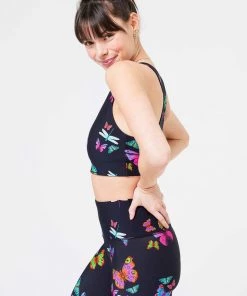 Terez New Arrivals Neon Butterflies DuoKnit Sports Bra