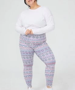 Terez TLC Shop Collegiate Gray Fair Isle TLC Leggings