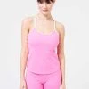 Terez Bubblegum Pink Colorblock TLC Y-Back Tank New Arrivals
