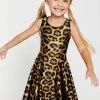 Terez Girls Leopard Goals Skater Dress