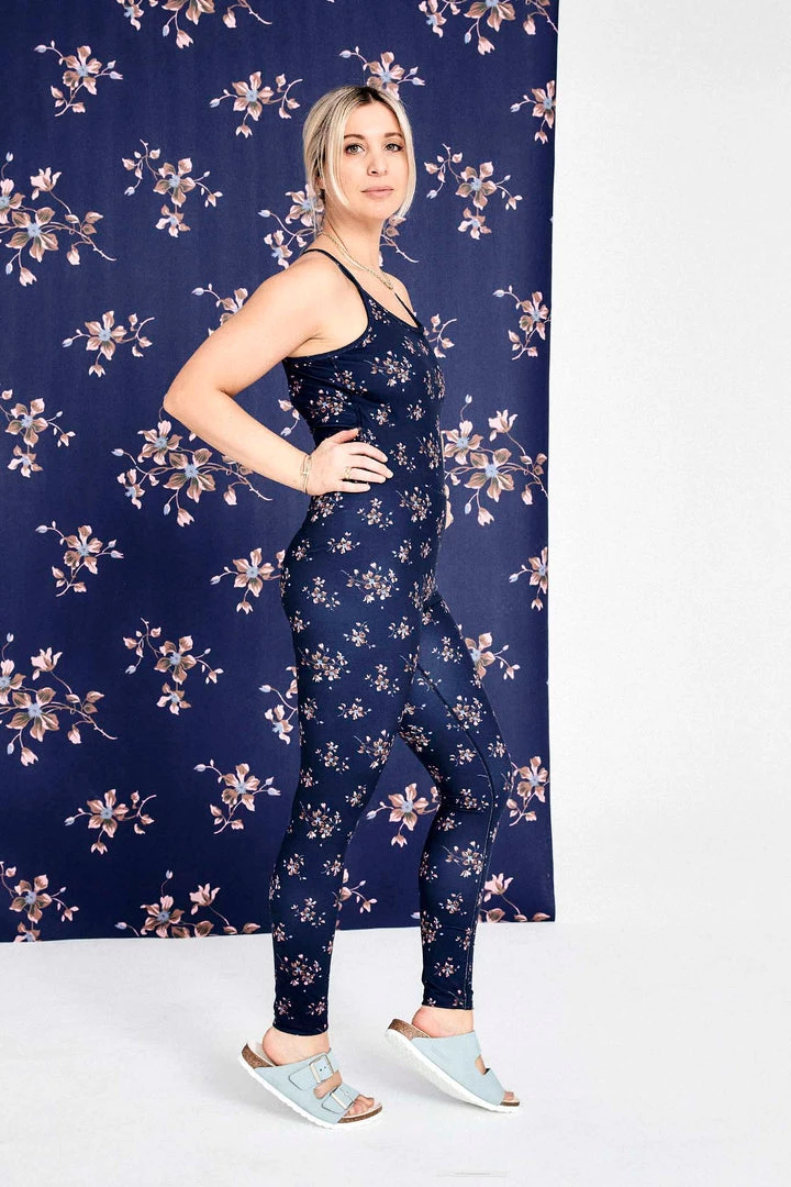 Golden Times Bodysuits Terez X Black Iris Navy Blue Blossom TLC Bodysuit 2 Golden Times Bodysuits Terez X Black Iris Navy Blue Blossom TLC Bodysuit
