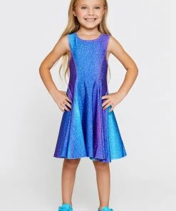 Terez Girls Mermaid Glitter Skater Dress