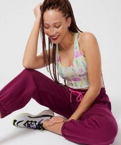 Terez NYC Doodle Oatmilk DuoKnit Sports Bra