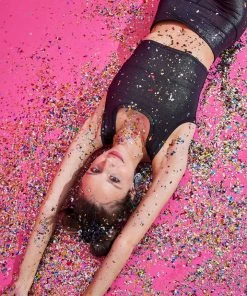 Terez Onyx Sparkle TLC Crop Top TLC Shop