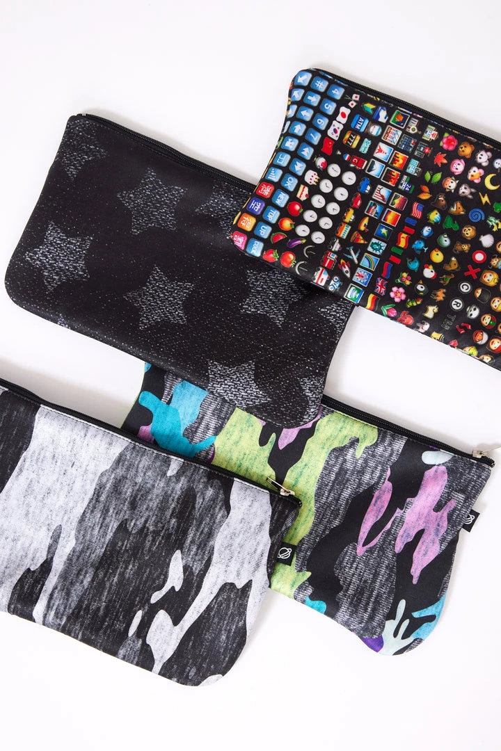 Terez Denim Black Stars Pouch 2 Terez Denim Black Stars Pouch