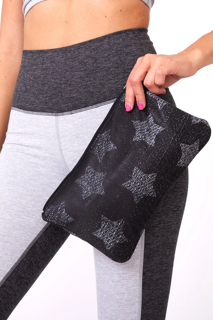 Terez Denim Black Stars Pouch 1 Terez Denim Black Stars Pouch