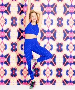 Terez Cobalt Heart Foil Uplift Sports Bra