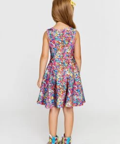 Terez Girls Rainbow Sprinkles Skater Dress
