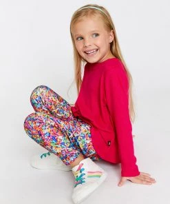 Terez Girls Rainbow Sprinkles Leggings