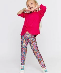 Terez Girls Rainbow Sprinkles Leggings