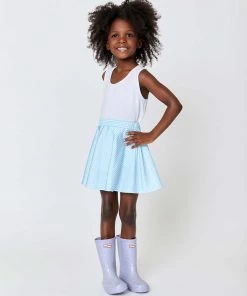 Terez New Arrivals Girls Blue Gingham Skater Skirt