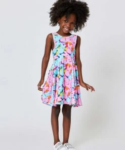 Terez Girls Marshmallow Bunnies Skater Dress