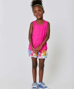 Terez Girls Retro Floral Gym Shorts New Arrivals