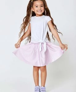 Terez New Arrivals Girls White Tie Front T-Shirt