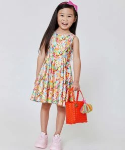 Terez New Arrivals Girls Neon Candy Skater Dress