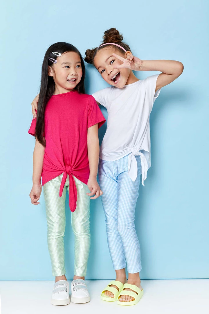 Terez New Arrivals Girls Lime Gingham Leggings 5 Terez New Arrivals Girls Lime Gingham Leggings