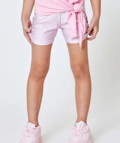 Terez Girls Pink Gingham Booty Shorts New Arrivals