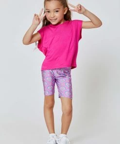 Terez Girls Psychedelic Heart Bike Shorts New Arrivals