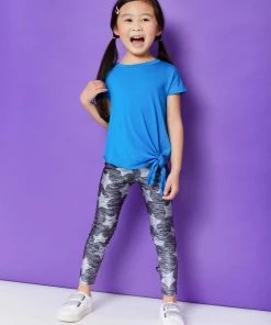 Terez New Arrivals Girls Turquoise Tie Front Tee