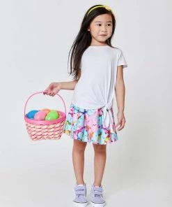Terez Girls Marshmallow Bunnies Skater Skirt