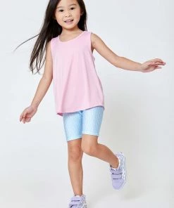 Terez Girls Blue Gingham Bike Shorts