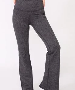 Terez TLC Shop Dark Heathered Gray TLC Flare Leggings
