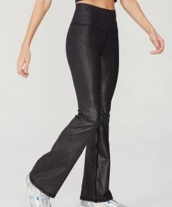 Terez Onyx Sparkle TLC Flare Leggings TLC Shop