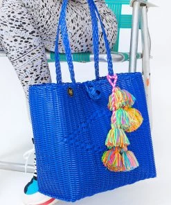 Terez Las Guanacas Clasp Tote In Cobalt Accessories