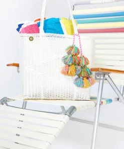 Terez Las Guanacas Jumbo Tote In White Accessories