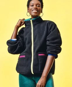 Terez New Yorker Black BundleUp Fleece Jacket