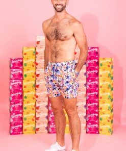 Terez Bottoms Mens Crushed Can Swim Trunk